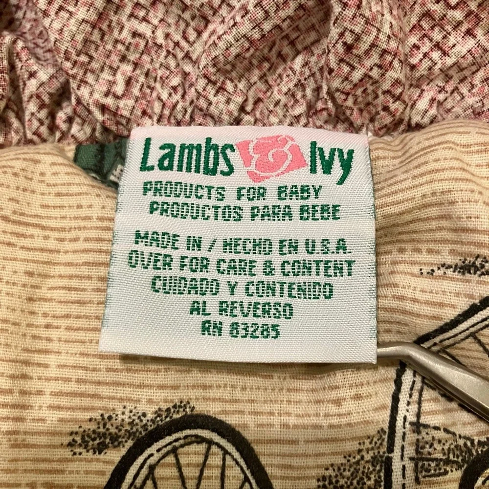 VTG Lambs & Ivy Quilted Baby Crib Comforter Toddler Bed Blanket Teddy Bears